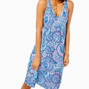 Lilly Pulitzer Florin Linen Dress in Blue Grotto
